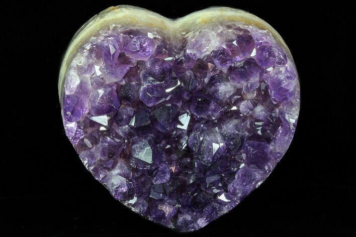 Purple Amethyst Crystal Heart - Uruguay #76804